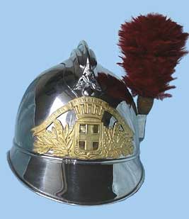 Modèle français de pompier 1895. Officier subalterne.